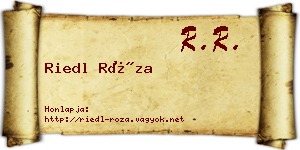 Riedl Róza névjegykártya
